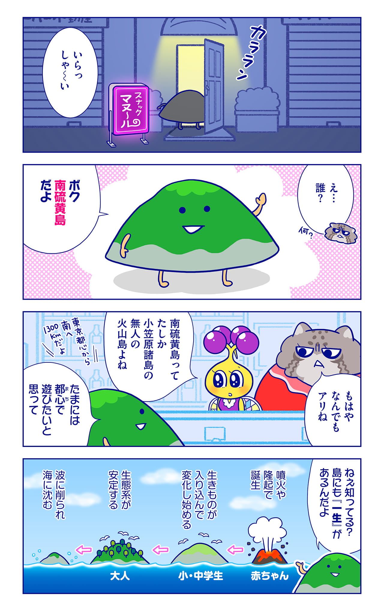 南硫黄島についての漫画1枚目