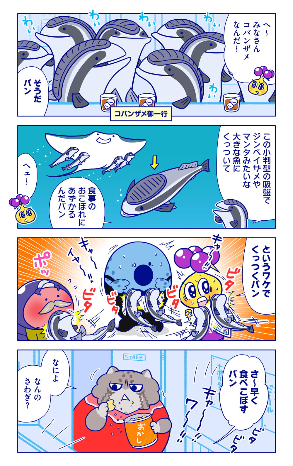 コバンザメ御一行についての漫画1枚目