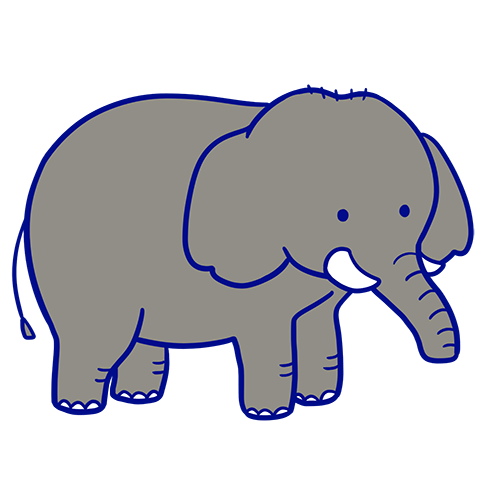 アジアゾウのキャラクター画像