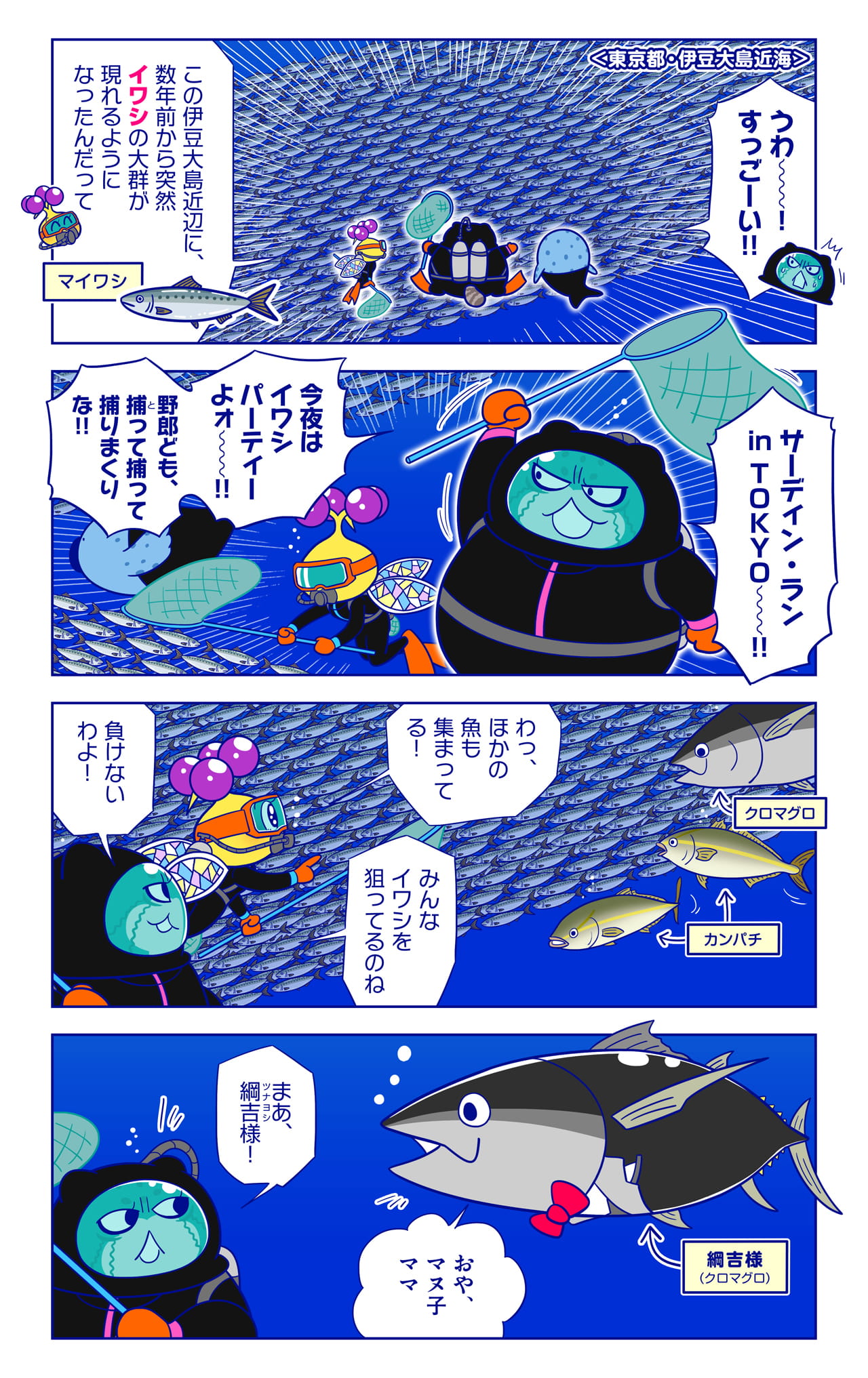 マイワシについての漫画3枚目