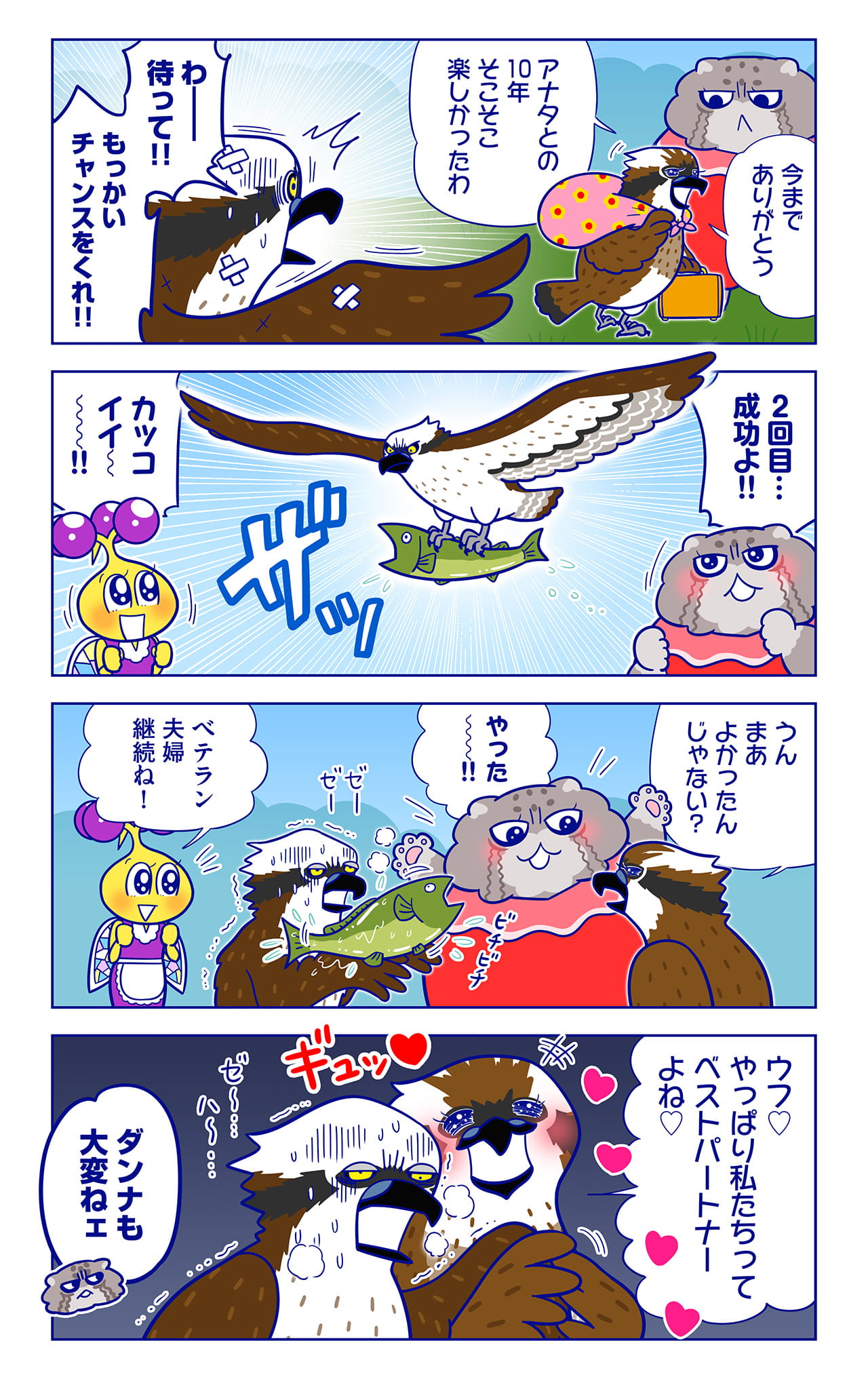 ミサゴ夫妻についての漫画2枚目