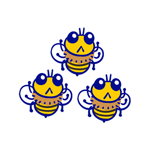 ミツバチのキャラクター画像