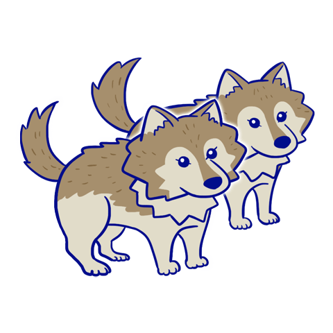 オオカミのキャラクター画像